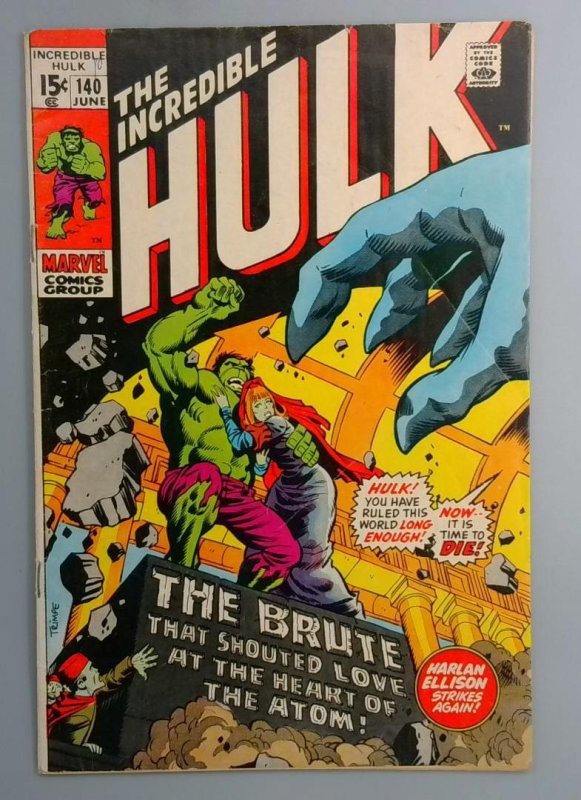 Incredible Hulk #140 VG 1st Jarella Marvel 1971