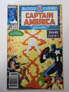 Captain America #362 (1989) VG Condition moisture stain