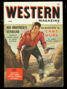 PULP:  WESTERN MAGAZINE #1 1955-WILD COVER-ATLAS PULP FICTION VF