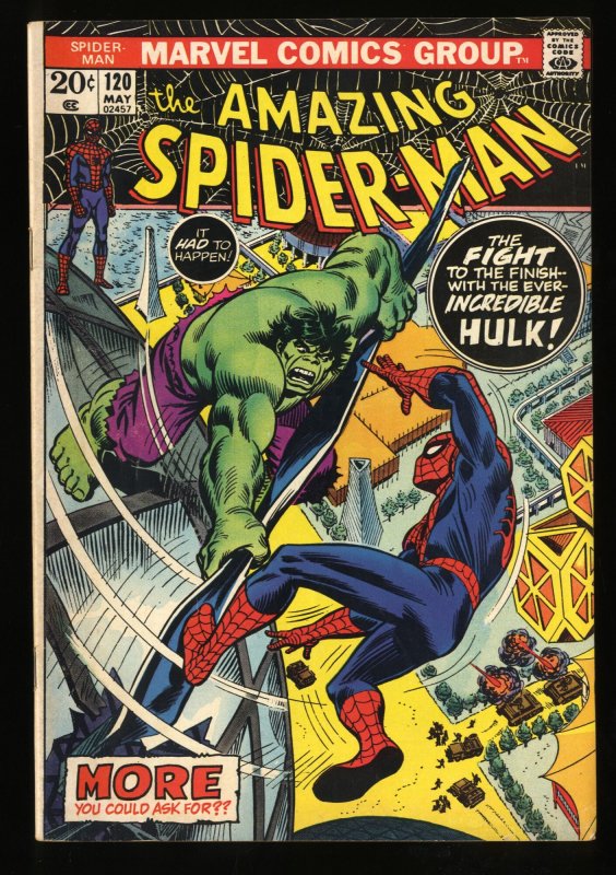 Amazing Spider-Man #120 VG/FN 5.0 Vs Incredible Hulk! Marvel Comics Spiderman