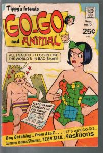 Tippy's Friends Go-Go & Animal #10 1968-swimsuit cover-rock 'n' roll pix-VG 