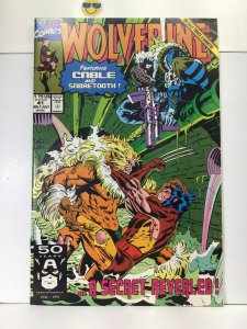 Wolverine #41 (1991) NM key 1 st Saber vs Cable battle