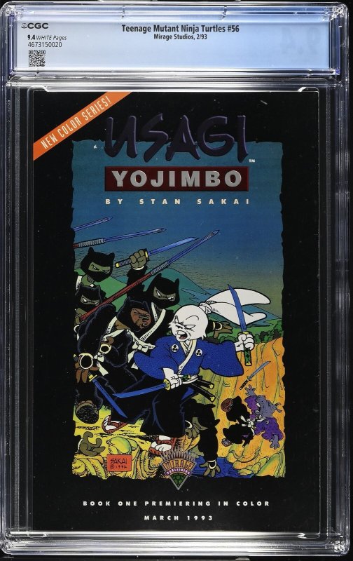 Teenage Mutant Ninja Turtles #56 (2/93) Graded CGC 9.4