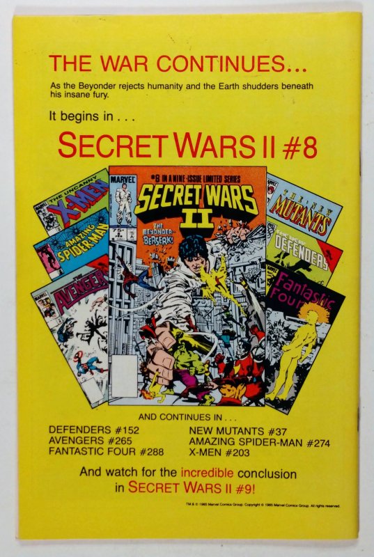 X-Men Annual #9 Newsstand Edition (1985)