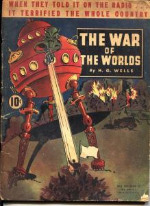 War Of The Worlds 1938-Dell-H G Wells-robot-alien-sci-fi- 8 X 11-10¢-pulp-g