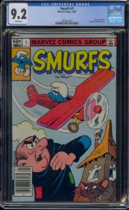 SMURFS #1 CGC 9.2 NEWSSTAND WHITE PAGES