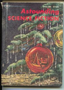 Astounding Science Fiction 1/1955-Kelly Freas cover & interior art-pulp thril...