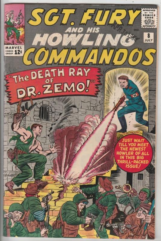 Sgt. Fury and His Howling Commandos #8 (Jul-64) VF+ High-Grade Sgt. Fury, Dum...