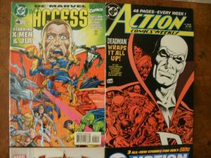 4 Comic Book: DC/MARVEL ACCESS #4 ACTION COMICS WEEKLY #625 MEKANIX #1 DC NATION