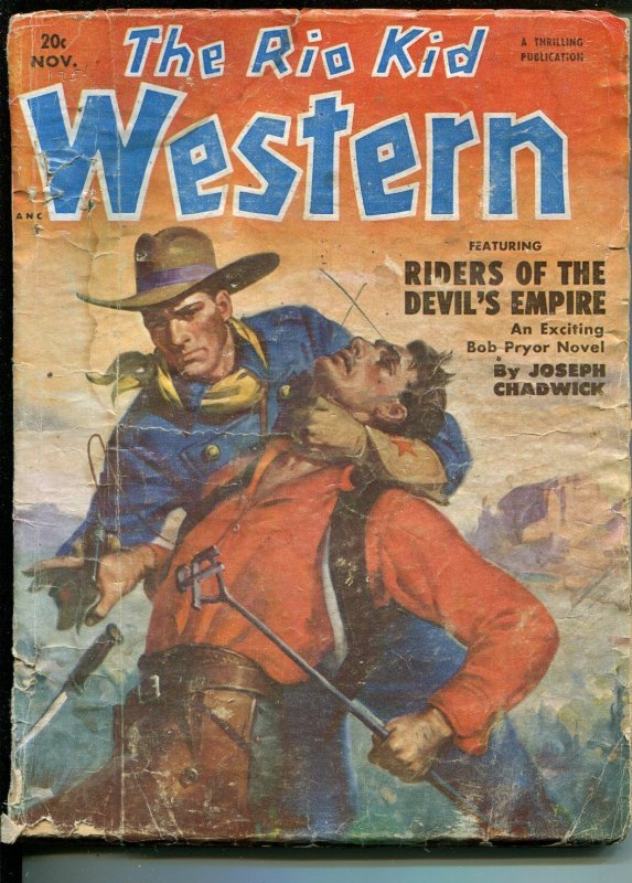 Rio Kid Western 11/1951-Thrilling-Bob Pryor-continuing hero pulp-FR