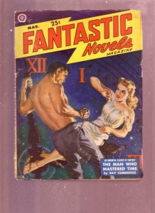 FANTASTIC NOVELS MAR 1950-PULP-SAUNDERS COVER-MAX BRAND VG