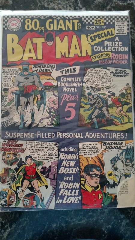 BATMAN #185  80 Page Giant(Nov, 1966, DC) VG