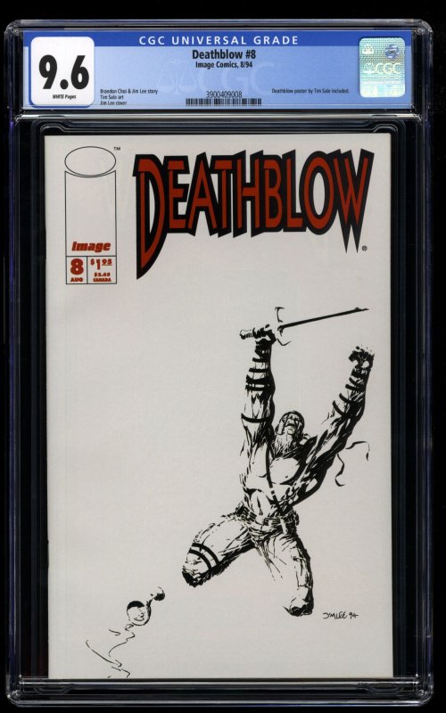 Deathblow #8 CGC NM+ 9.6 White Pages