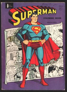 Superman Coloring Book #1878-A 1966-Watkins-Classic Superman cover-.29¢ cover...