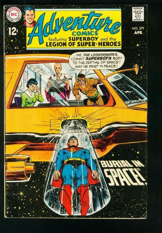 ADVENTURE COMICS #379 1969-NEAL ADAMS-SUPERBOY-LEGION SUPER HEROES-FN