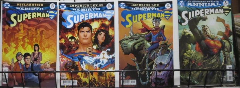 SUPERMAN: REBIRTH (DC,2016) #1,3-9,11-25,27,28,33,35, ANNUAL 1 Tomasi,Mendoza