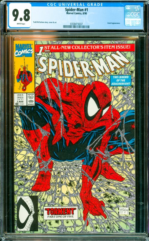 Spider-Man #1 CGC Graded 9.8 Lizard appearance.