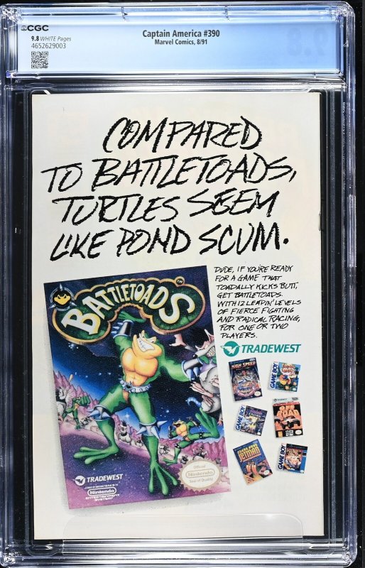 Captain America #390 (8/91) Graded CGC 9.8