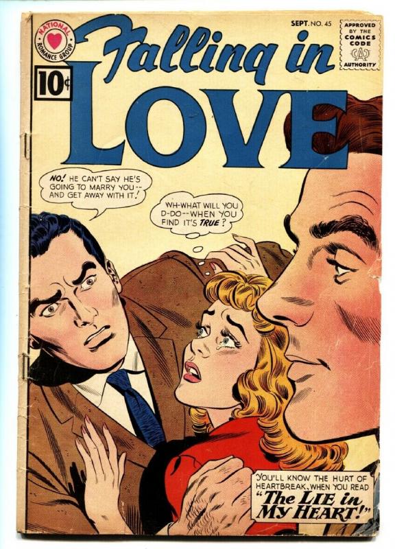 FALLING IN LOVE #45 comic book 1961-DC ROMANCE COMIC-10 CENT ISSUE VG-