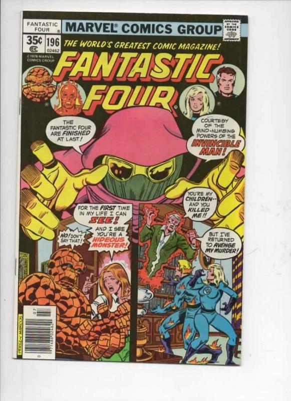 FANTASTIC FOUR #196, VF/NM, Invincible Man, 1961 1978, Marvel, more FF in store