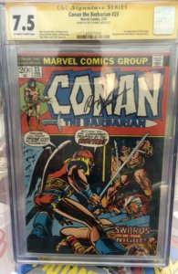 Conan the Barbarian #23 CGC signed by Roy Thomas First Red Sonja