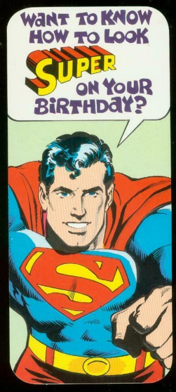 superman happy birthday card