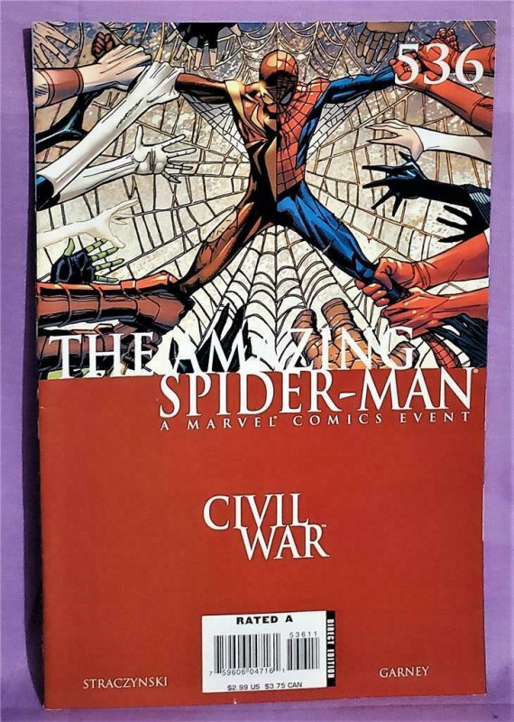 Civil War AMAZING SPIDER-MAN #536 J. M. Straczynski Ron Garney (Marvel, 2006)!