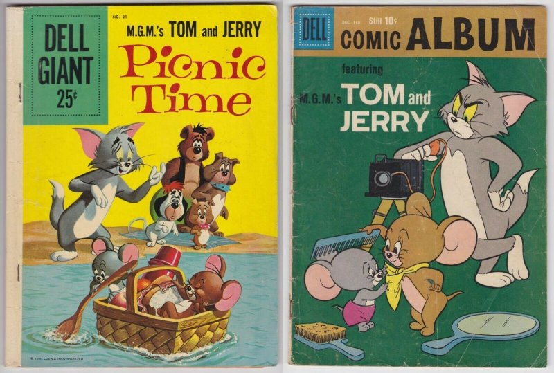 Comic Album 4 - Dell Giant 21 Tom and Jerry Picnic Time 1959 