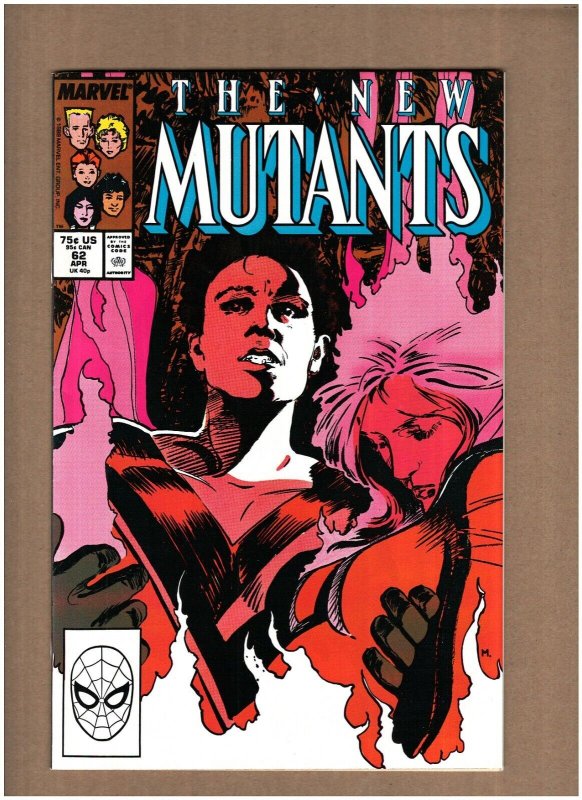 New Mutants #62 Marvel Comics 1988 Louise Simonson, Cannonball VF+ 8.5