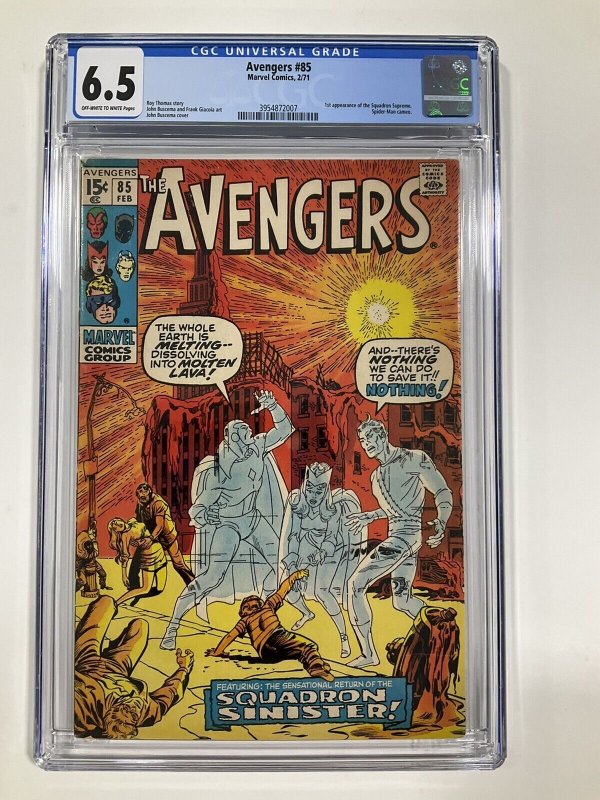 AVENGERS 85 CGC 6.5 OW/W PAGES MARVEL 1971