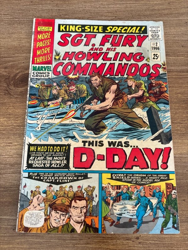 Sgt Fury His Howling Commandos King SZ Special #2 VG/FN Marvel Comic Book 3 J347