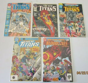 New Teen Titans comic lot from:#5-9 Annual all 5 different 8.0 VF (1989 1993)