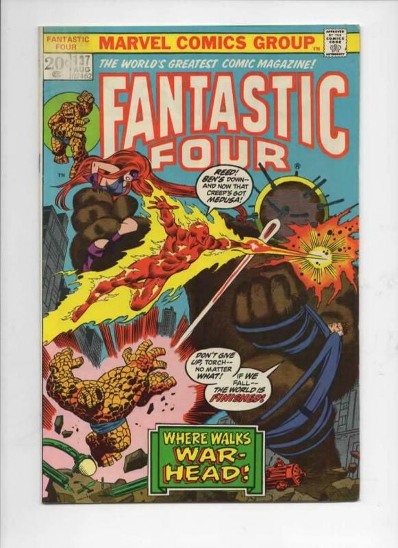 FANTASTIC FOUR #137, FN, Shaper of Worlds, Buscema, 1961, more Marvel  in store