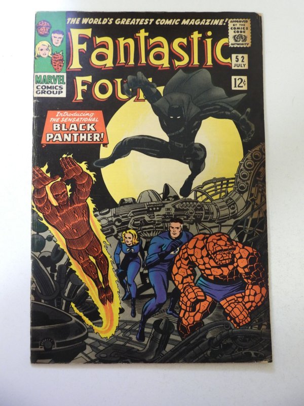Fantastic Four#52 1st App of the Black Panther! VG+ Cond small moisture stain bc