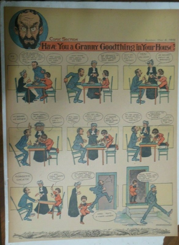 Granny Goodthing Sunday Page by Follett  from 5/8/1910 Full Page Size!