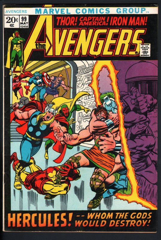 AVENGERS #99-BARRY SMITH-Thor-captain america-1972-VF-