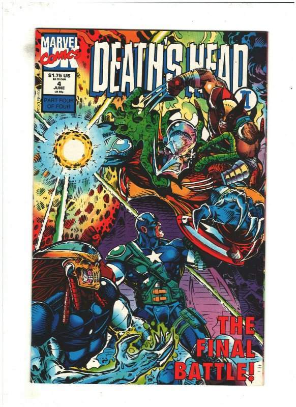 Death's Head II #4 VF/NM 9.0 Marvel UK Comics 1992  Wolverine & Punisher app.