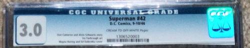 Superman #42 (DC,9/1946) CGC Graded G/VG under guide!