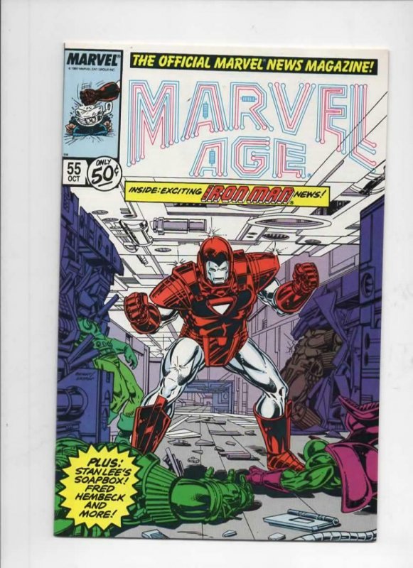 MARVEL AGE #55, VF/NM, IronMan, 1985 1987 more Marvel in store