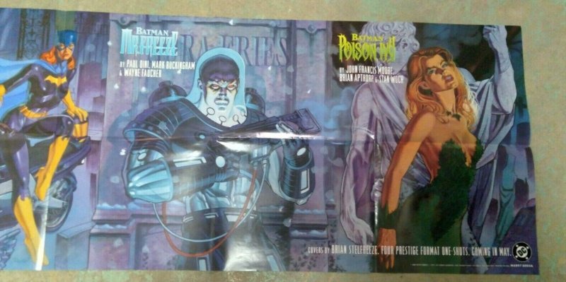 Batman 1997 Promo Banner Poster DC Comics 18 x 58 Bane, Batgirl, Posion Ivy 