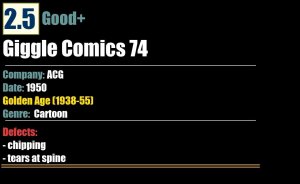 Giggle Comics 74 (1950) GD+ 2.5 Golden Age ACG