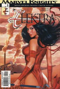 Elektra #2 Cover A Volume 2 Marvel Comics October Oct 2001 (VFNM)