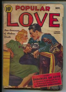 Popular Love 11/1940-Thrilling-Golf clubs & convertible-Romantic cover-Earle ...