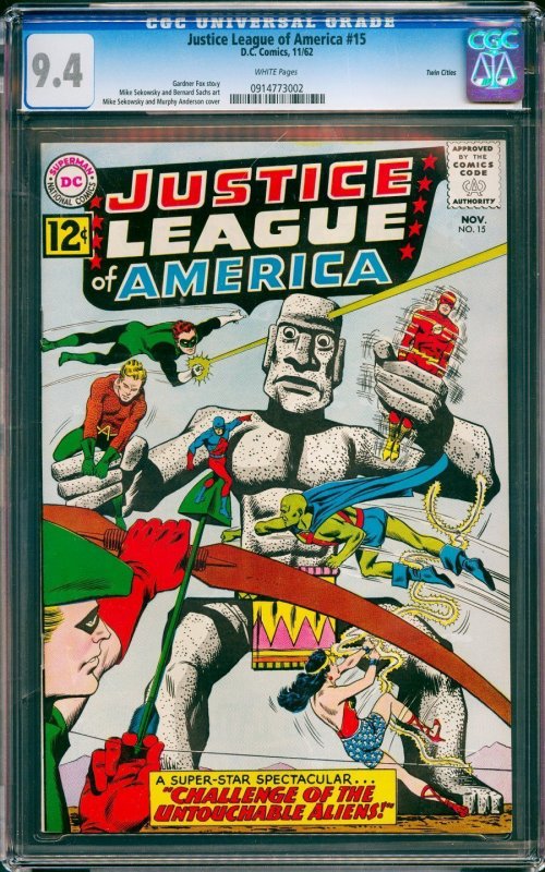 Justice League of America #15 (1962) CGC 9.4 NM