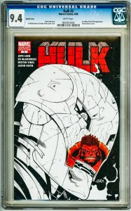 Hulk #2 McGuinness Variant Cover (2008) CGC 9.4! crack back of slab