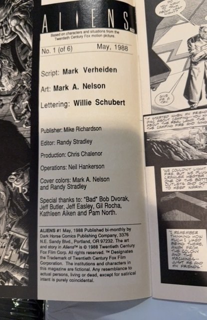 Aliens #1 (1988) fist o e started it all.1st print  2 small corner ding/pressour