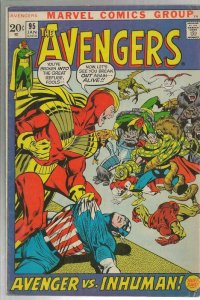 Avengers #95 ORIGINAL Vintage 1972 Marvel Comics Inhumans Neal Adams