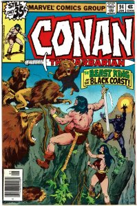Conan the Barbarian #94  Newsstand Marvel  FN