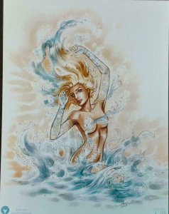 Dawn McTeigue 8 1/2x 11 Limited #1 of 25 Pearl Print Aphrodite Splash 