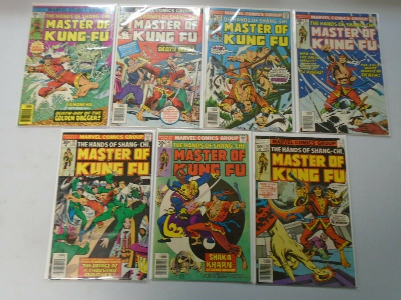 Master of Kung Fu lot 13 different 30c covers from #44-57 avg 6.0 FN (1976-77)